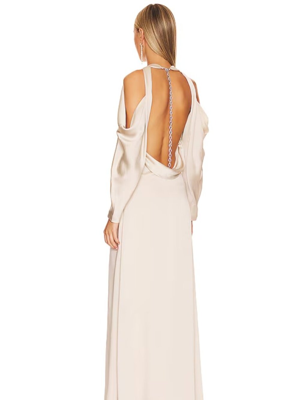 Jonathan Simkhai Champagne Cutout Chain Dress